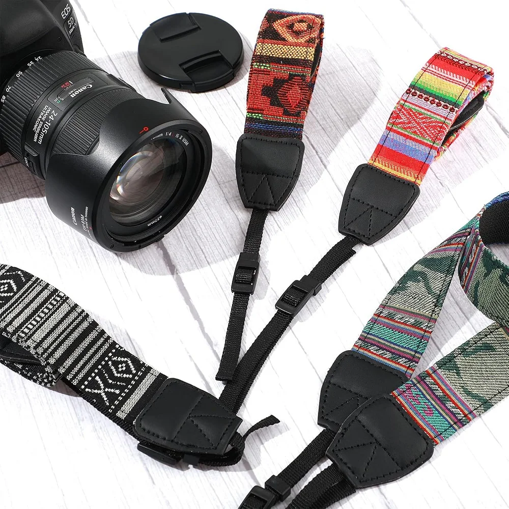 Vintage Camera Straps for Photographer Woven Adjustable Universal Neck Shoulder Strap Quick Release for All DSLR SLR Camera