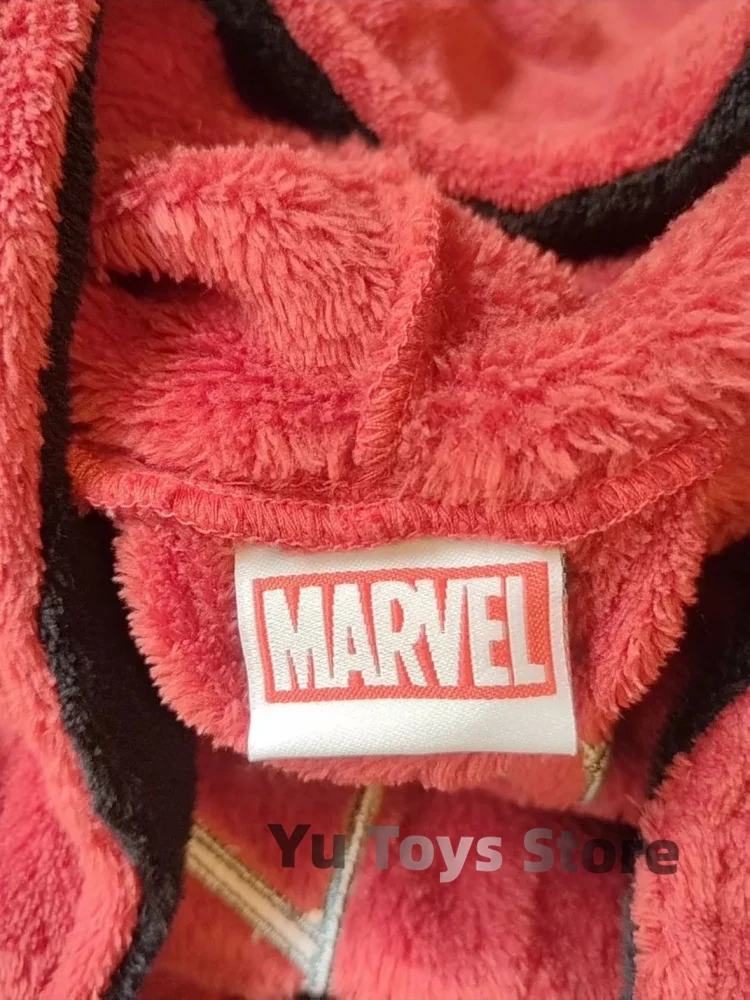 2025 Marvel Avengers Deadpool Cartoon Long Warm Thickened Character Pajamas Creative Personalized Embroidered Cosplay Clothing