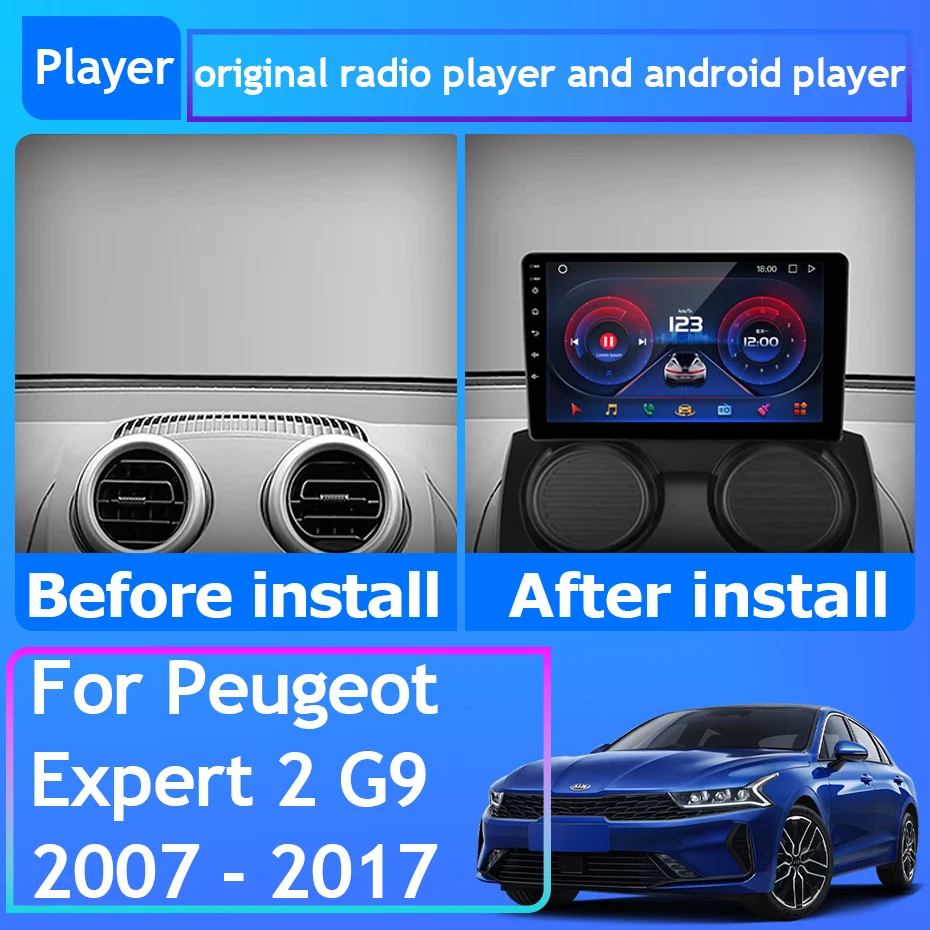 For Peugeot Expert 2 G9 2007 - 2017 Car Radio GPS Navigation Android Auto Screen Carplay 4G Wifi No 2din Video Multimedia Player