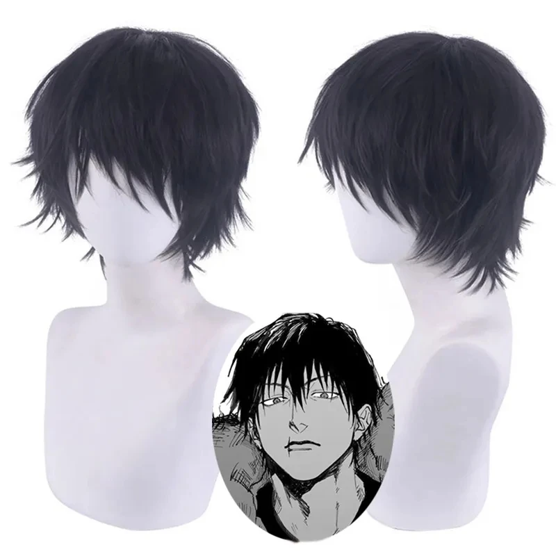 Toji Fushiguro Cosplay Wig Anime Jujutsu Kaisen 2nd Season Cosplay Wig Short Hair Black Heat Resistant Synthetic Hair Wigs