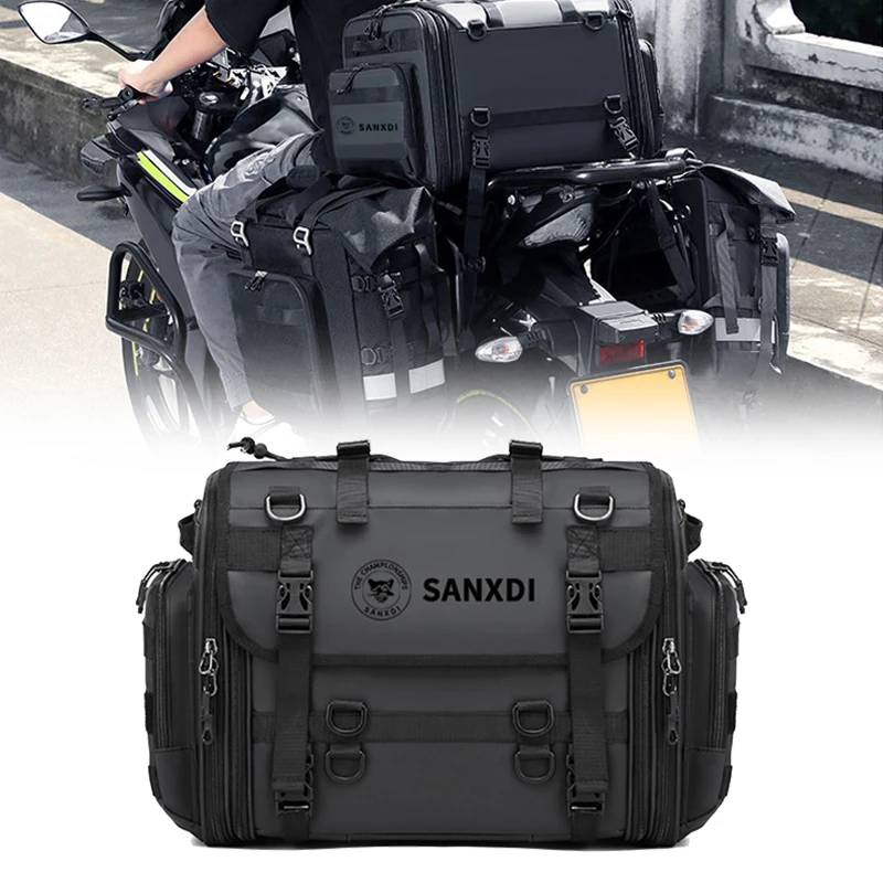 

Motorcycle Tail Bag Travel Luggage Bag Waterproof 40L-60L Expandable Big Capacity Motor Tail/Trunk/Rack Bag For Most Motorcycle