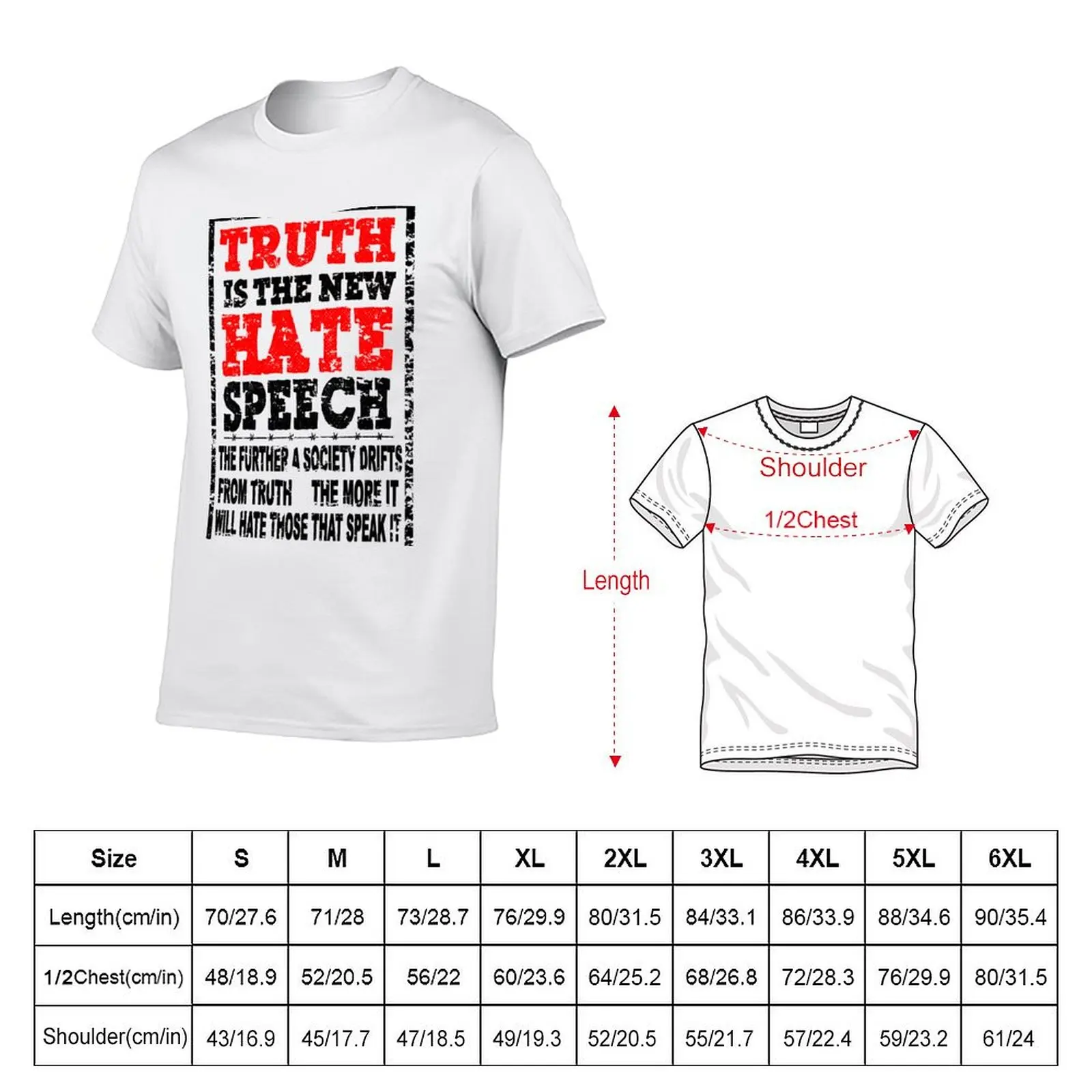 t shirts men NEW QUOTE ORWELL for men - HATE man SPEECH T-Shirt g IS shirt cotton 100% TRUTH t THE
