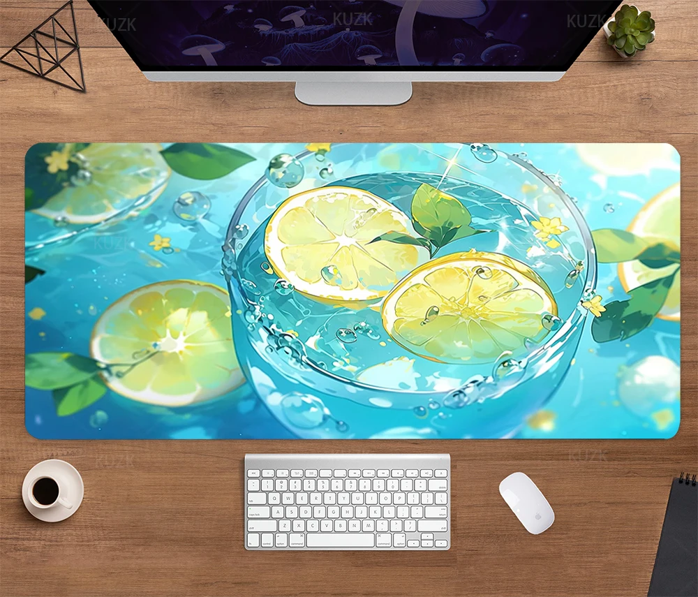 Cute Desk Mat Kawaii Anime Mousepad Aesthetic Plants Nature Laptop Rug Mousepad Large Gaming Accessories Large Gamer Deskmat