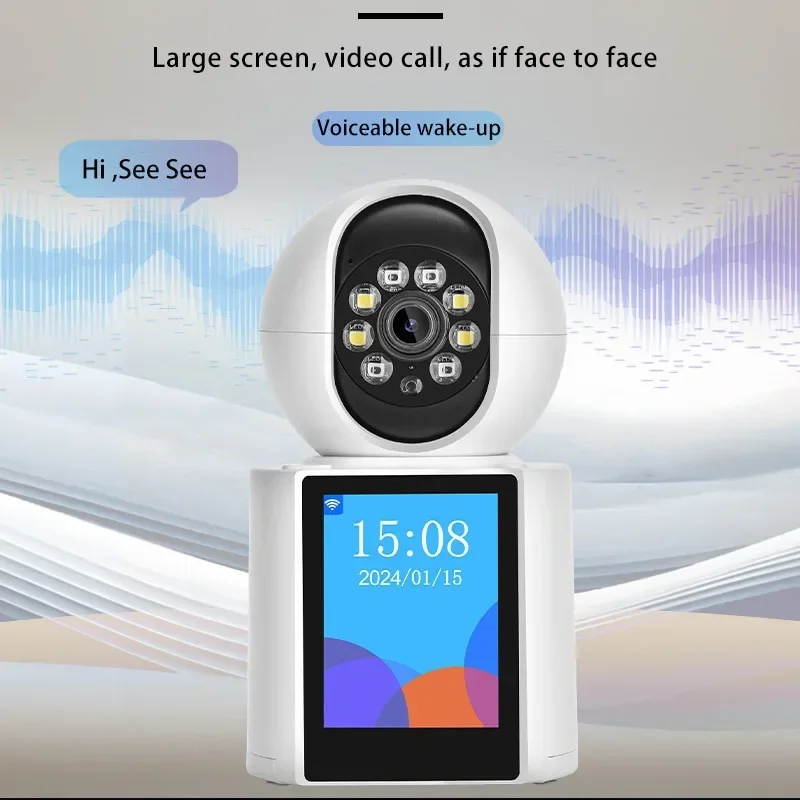 Smart IP Camera Bluetooth Connection Visible Two-way Video Call One-click Call 2.8" HD Screen Home Baby and Elderly Monitoring