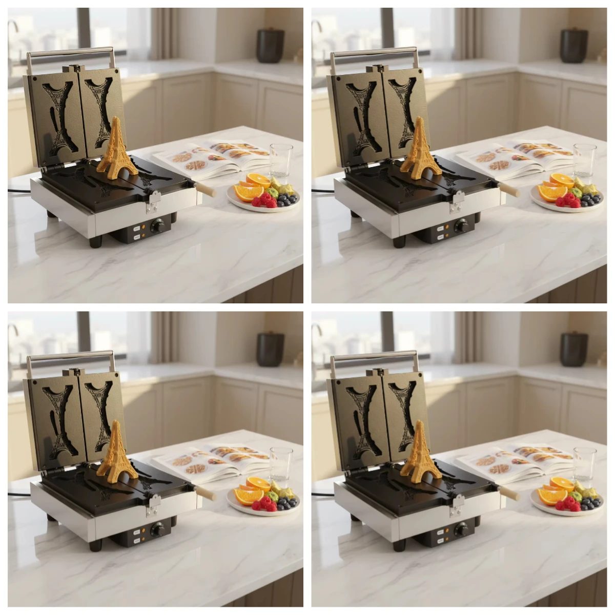 

Customized Eiffel Tower Waffle Forming Machine Small Waffle Snack Baking Machine
