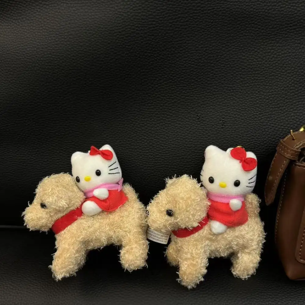 

Kawaii Sanrio Hello Kitty езда собака плюшевые игрушки для девочек мультяшный брелок кукла рюкзак украшения аксессуары друзья подарок на день рождения