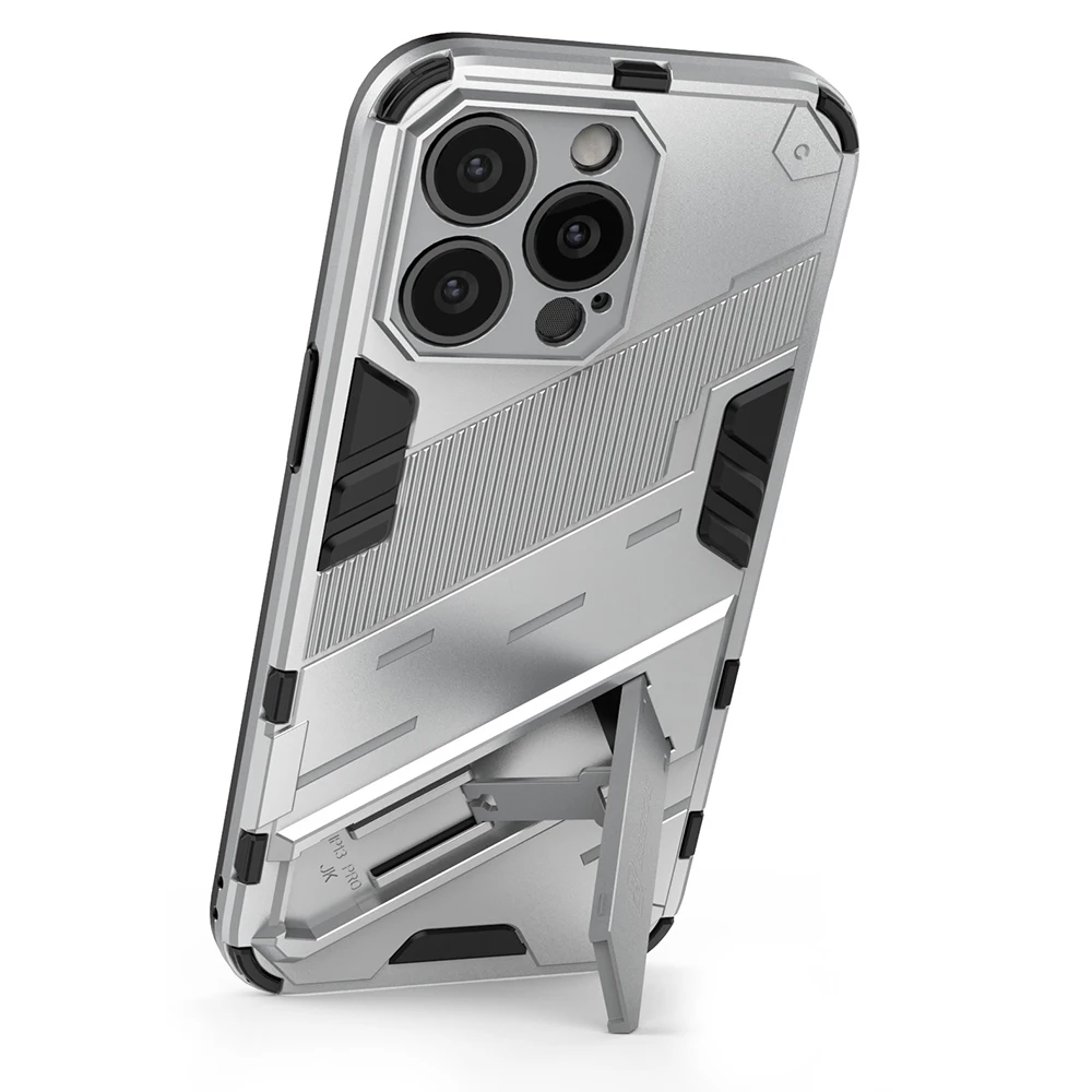 حافظة حماية ناعمة من مادة TPU بمسند هجين تم اختبارها من السقوط لهاتف iPhone 13 Pro مقاس 6.1 بوصة - أبيض