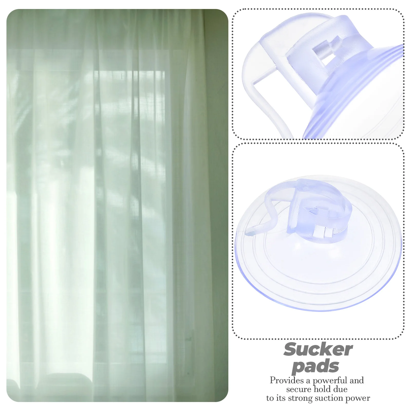 

100Pcs Windshield Sunshade Suction Cups Clear Heavy Duty for Automotive Glass Door Bathroom Wall Suction Holder Plastic Sucker