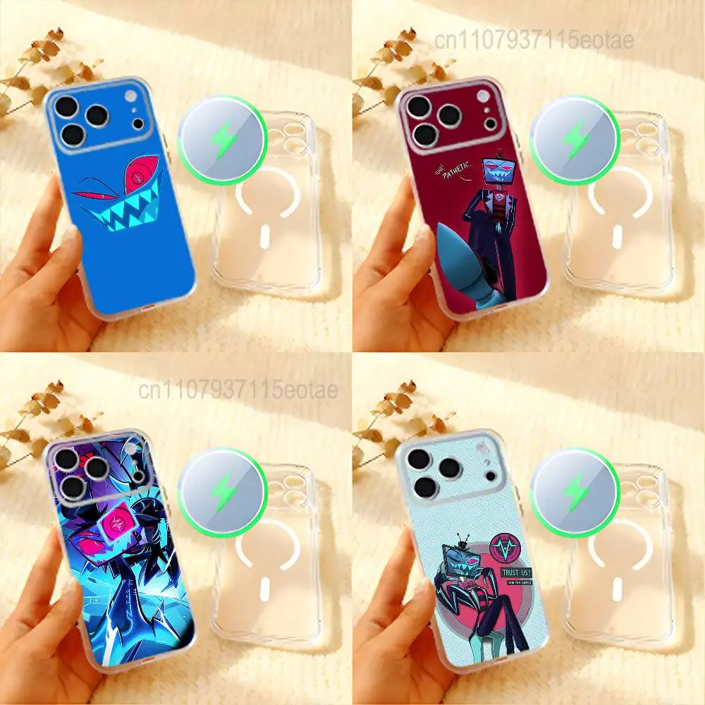 

Trust Us VOX H-HazbinS Phone Case For iPhone 17,16,15,14,13,12,11 Pro,Max,Plus,Mini,Air,E Magnetic Frosted Clear