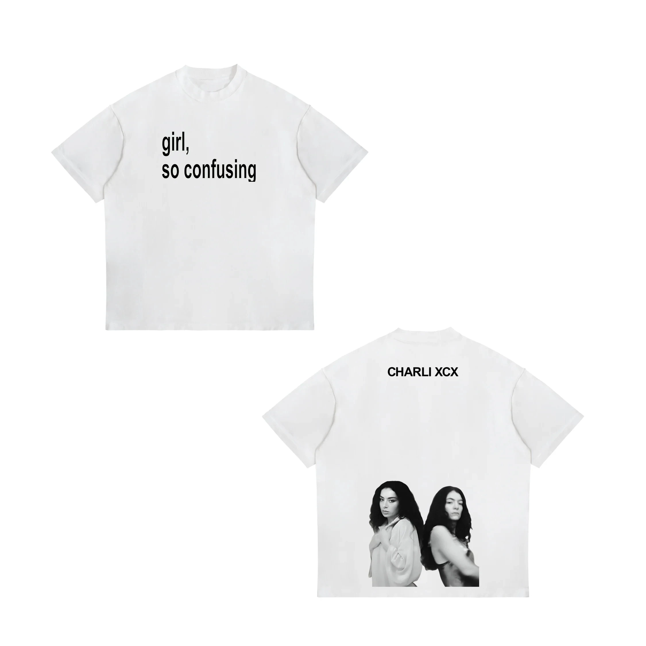 Charli XCX Sweat 2024 Tour T-Shirt Brat Album Herren/Damen Kleidung Harajuku T-Shirt Unisex Vintage Baumwoll-Tops Grafik-T-Shirts