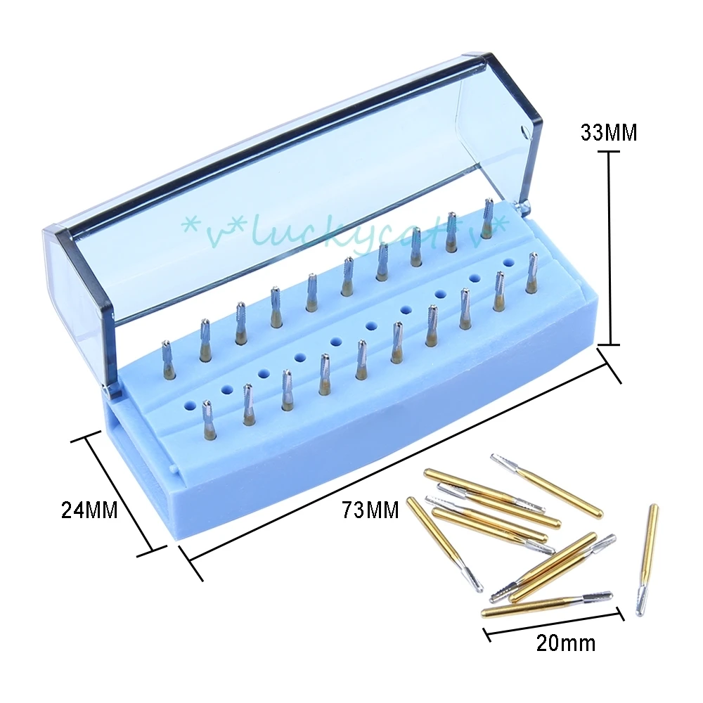 high quality 10pcs/bag Dental Burs Dental Broken Crown Needle for break crown Endodontic Silver Gold Plated Handle dental tool