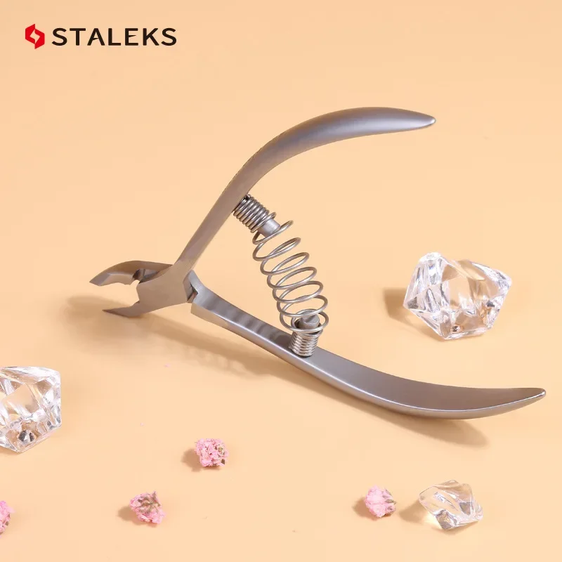 STALEKS Stainless Steel Toenail Cuticle Nipper High Precision Dead Skin Scissor Nail Cuticle Scissor Plier Manicure Tool NS-30-3