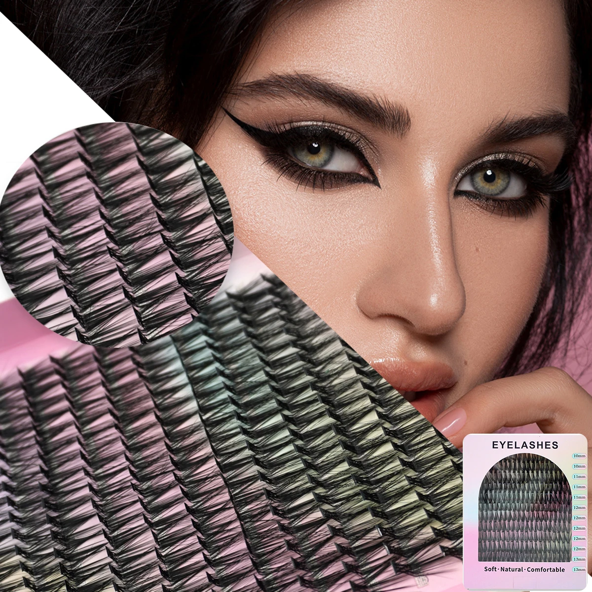 

12 рядов C/L, Объемные Накладные ресницы, Мягкие Накладные ресницы с одним кластером, отдельные ресницы, сегментированные ресницы, инструменты для макияжа