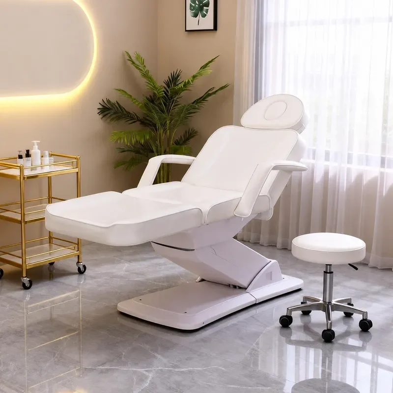 Electric Beauty Bed Automatic Lifting Folding Massage Table for Tattoo Embroidery Micro Plastic Surgery Spa Treatment
