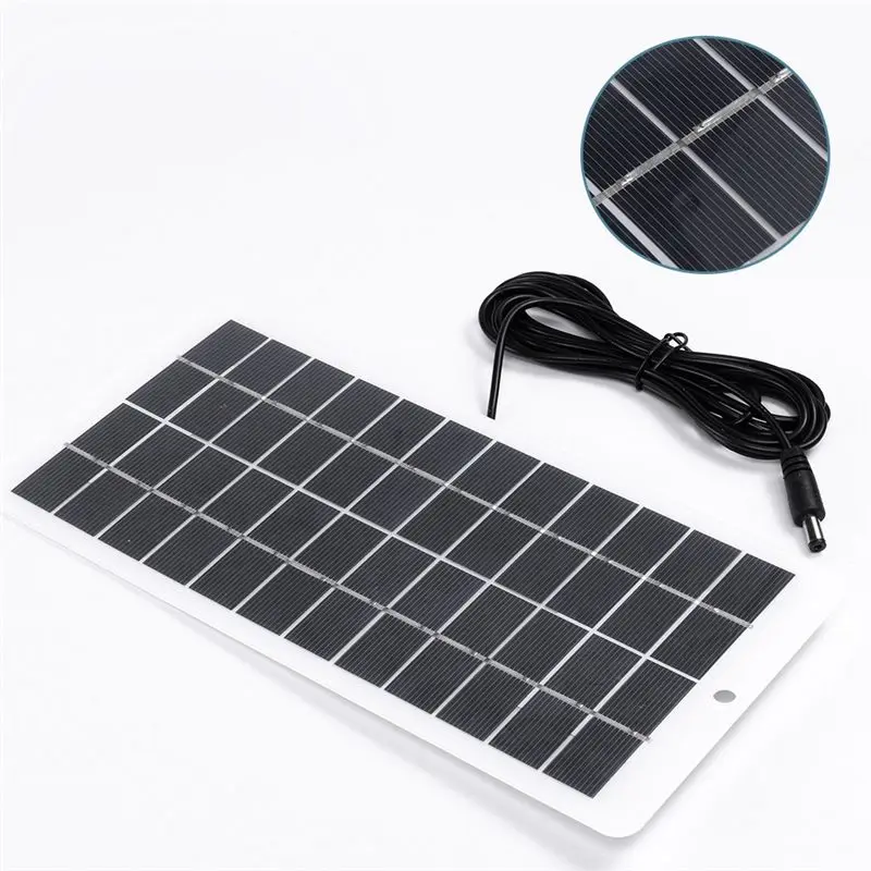 A74E-5W 12V Solar Panel Polysilicon Panels Outdoor Solar Battery Portable Solar Panel With DC Port For 3.7V Battery