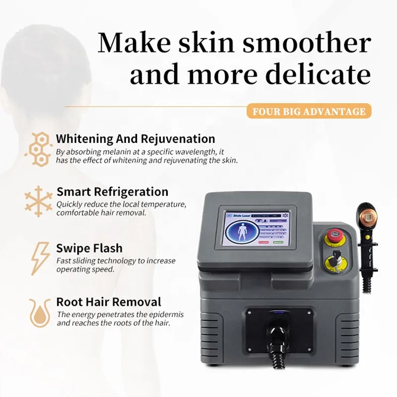 

Portable 808 laser Depilation Device Skin Rejuvenation Equipment 808 Diode Laser Hair Removal Machine Factory Price