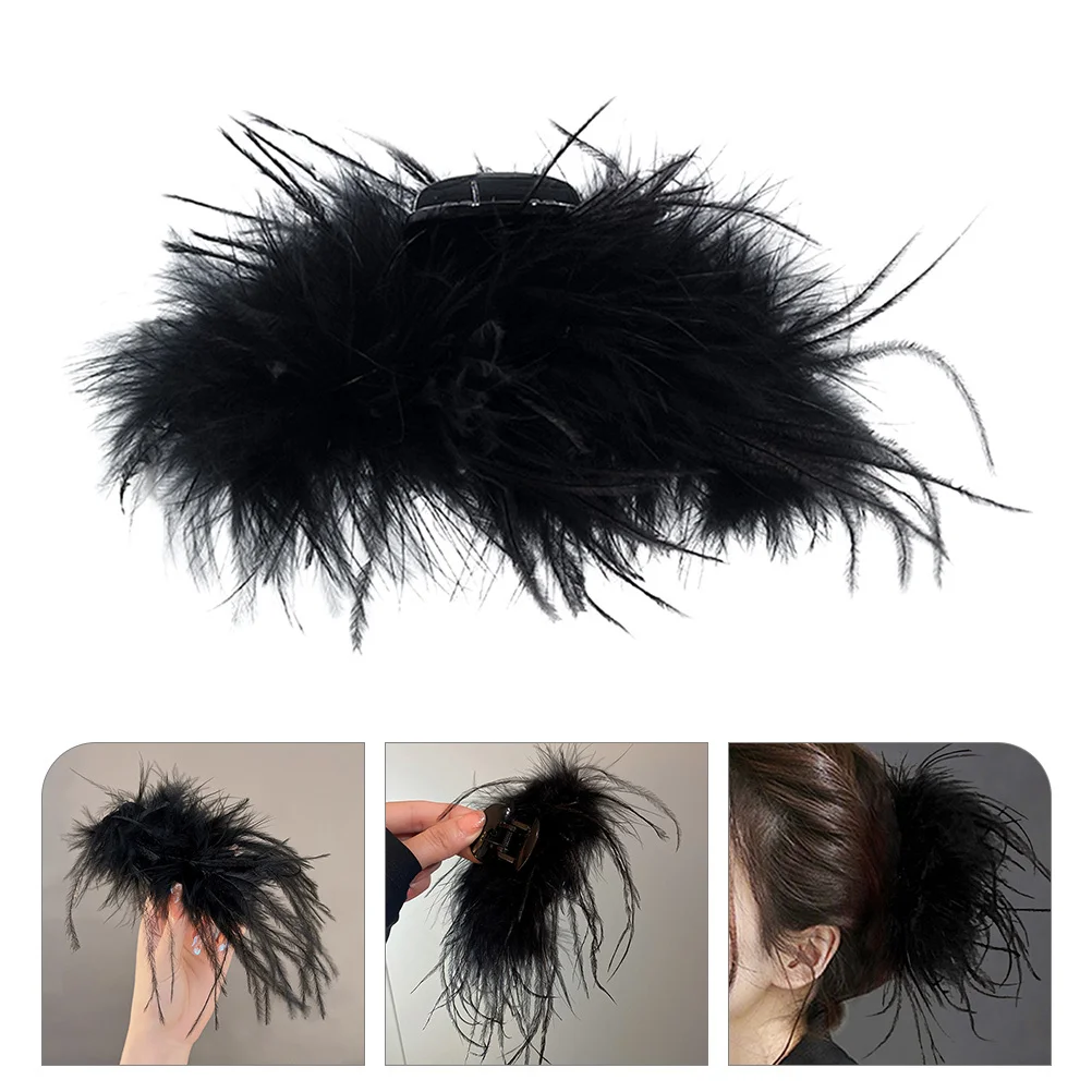 

Stylish Plume Claw Clips for Women Trendy Decorative Hair Barrettes Easy to Use Cute Hair Accessories for Birthday