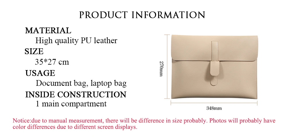 Business PU Leather A4 Document Bag Personlized Wholesale Luxury 13 Inch Laptop Bag Custom Name Office Storage Bag Folder Sleeve