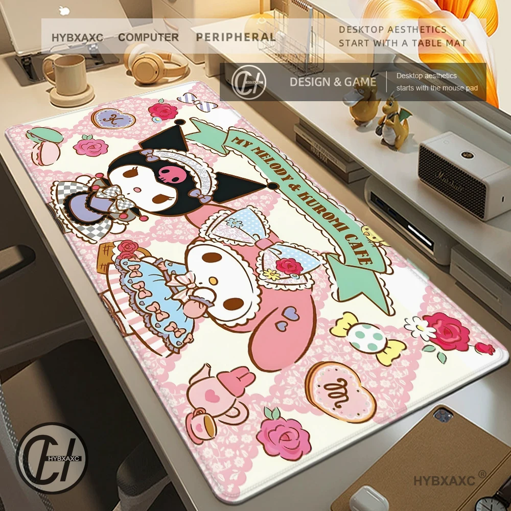 

Sanrio Kawaii Anime Kuromi Computer Keyboar Mouse Pad Cartoon Cute Anti Slip Study Desk Office Desk Mat Girl Christmas Gift Toy