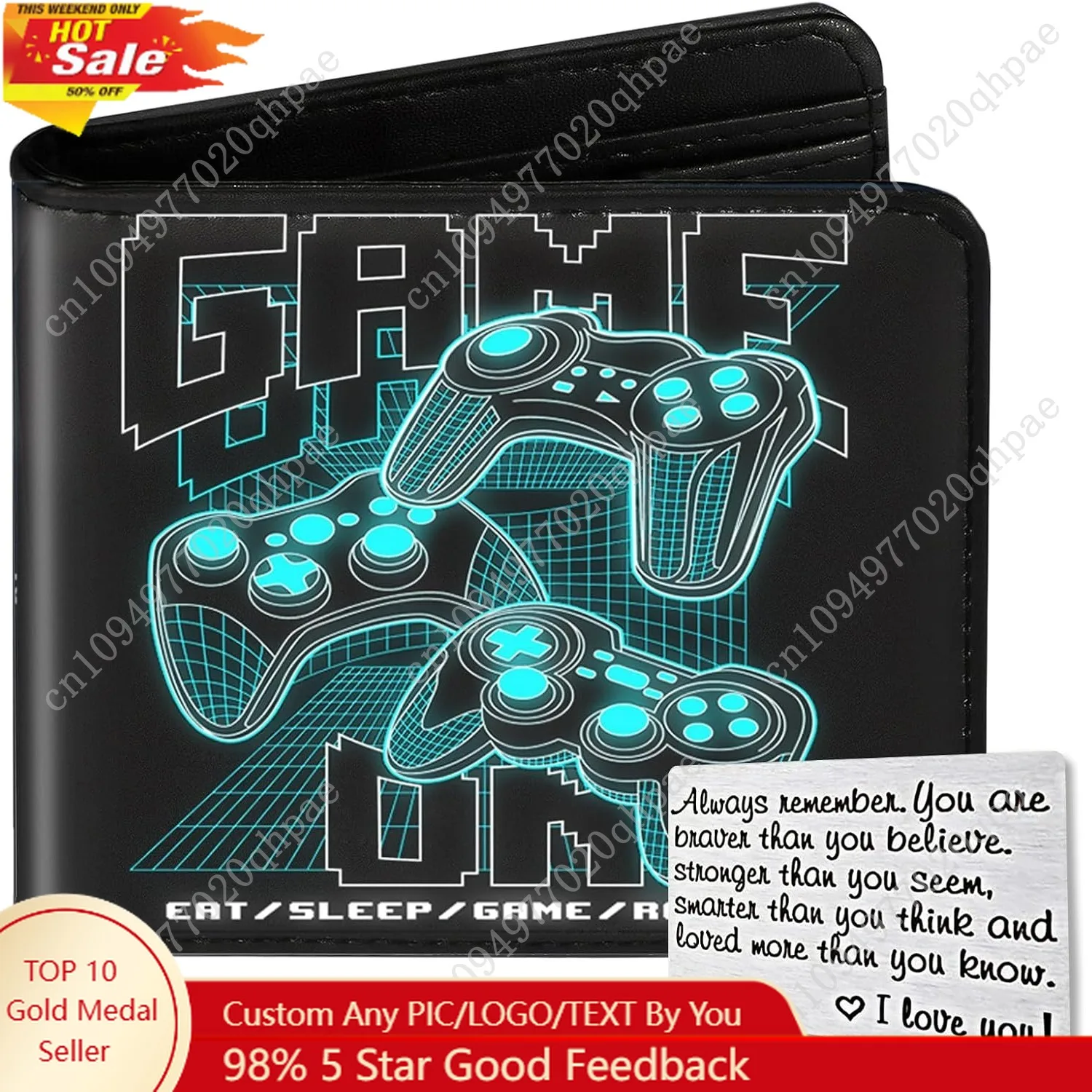 

Kids Wallet for Boys Teen, Cool Boy Wallet for Kids Age 6-8 9-12 12-14, Funny Bifold Leather Purse, Small Wallets with Coin Pock