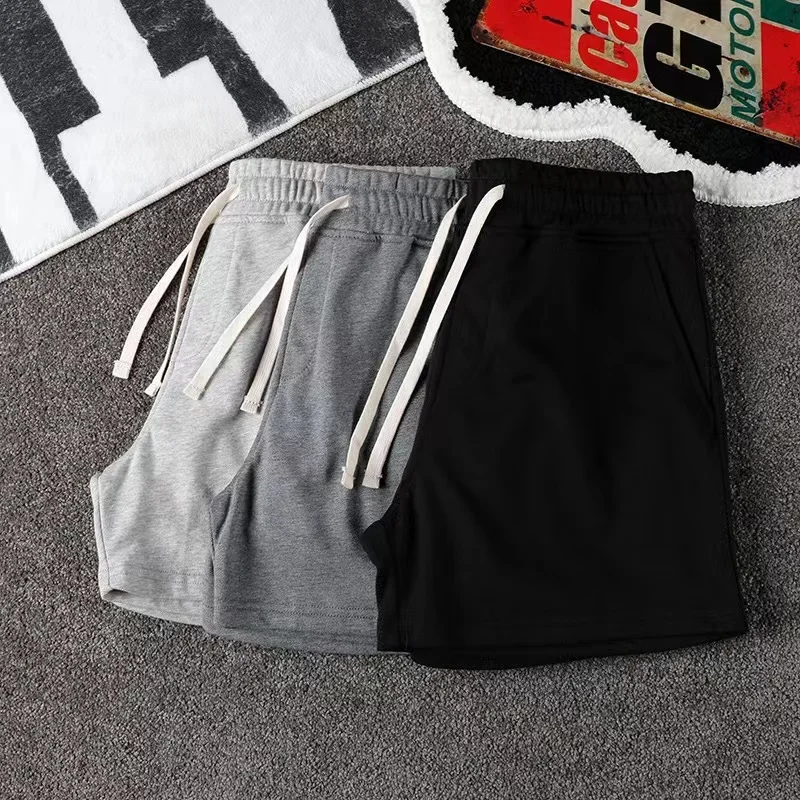 

Мужские спортивные брюки из чистого хлопка, тонкие, облегающие, длиной три четверти, для бега, баскетбола, фитнеса, дышащие, летние