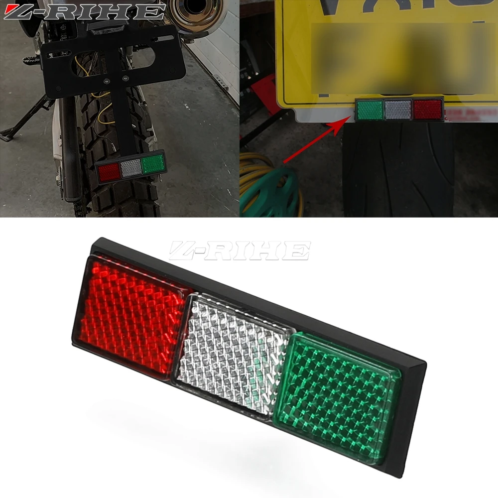 

Universal Motorcycle Tail Light Flag Reflector Stick On Number plate For KAWASAKI VERSYS 1000 650 KLZ100 Ninja650 Z 1000 900 750