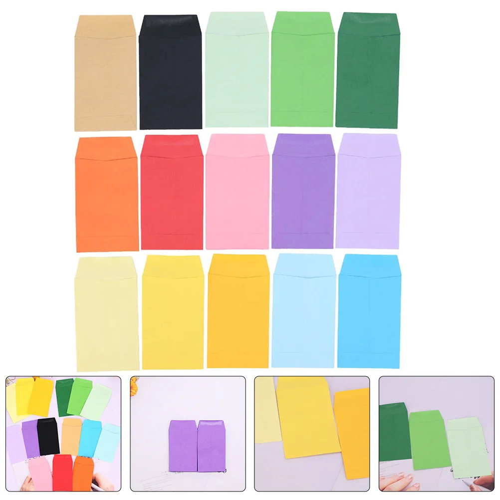 

80Pcs Solid Color Small Paper Envelopes for Cash Budget Money Storage Coin Holder Gift Holder Coin Envelopes Small Envelope