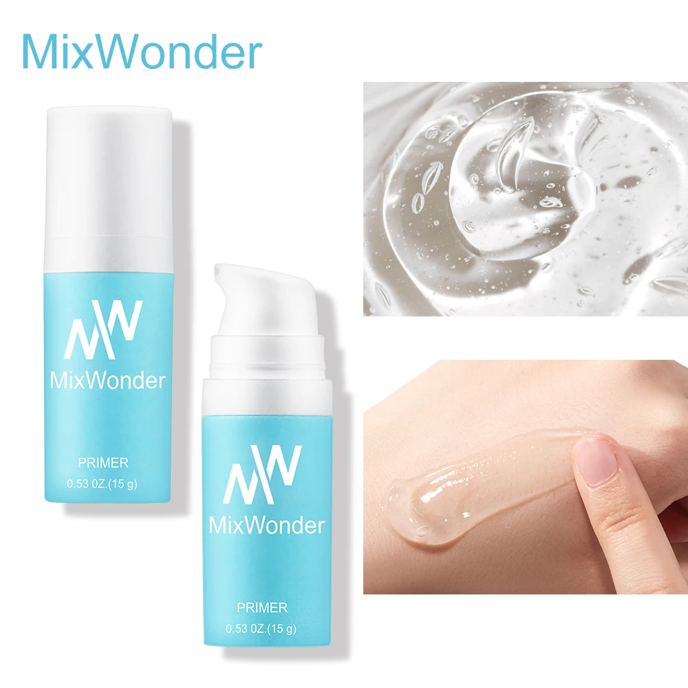 MixWonder Primer de larga duración: base de maquillaje hidratante para un acabado impecable, minimizando los poros y cubrir la imperfección. Todo tipo de piel