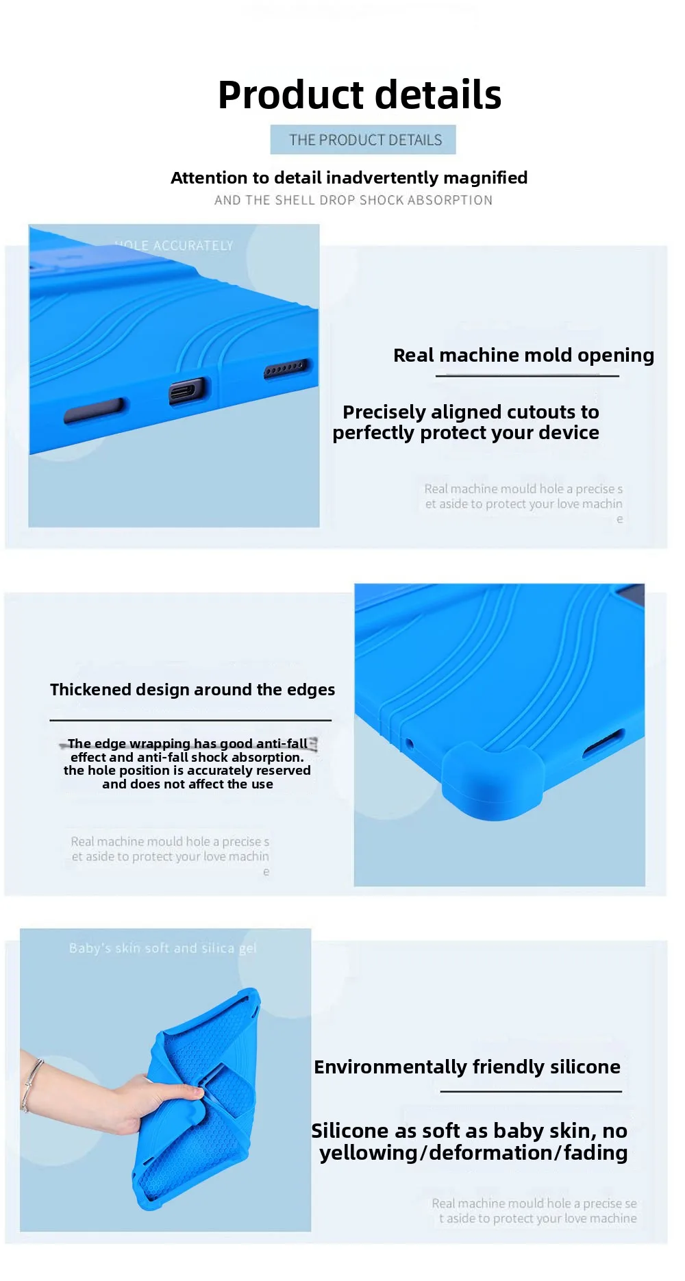 Stoßfeste TPU-Hülle für Teclast T50HD 11 TLA002, vollständig abdeckender Stoßfänger mit Kickstand-Airbag, mehrere Farben – Detail 6