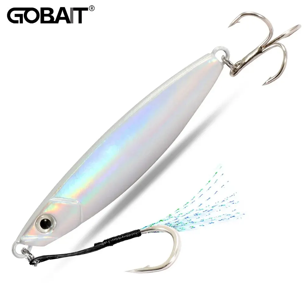 Metal Jig Fishing Lure 20g Shore Cast Hook Swimbait Artificial Bait Laser Cover Pesca Sea Pike Bass Accessories Spinning Tackle