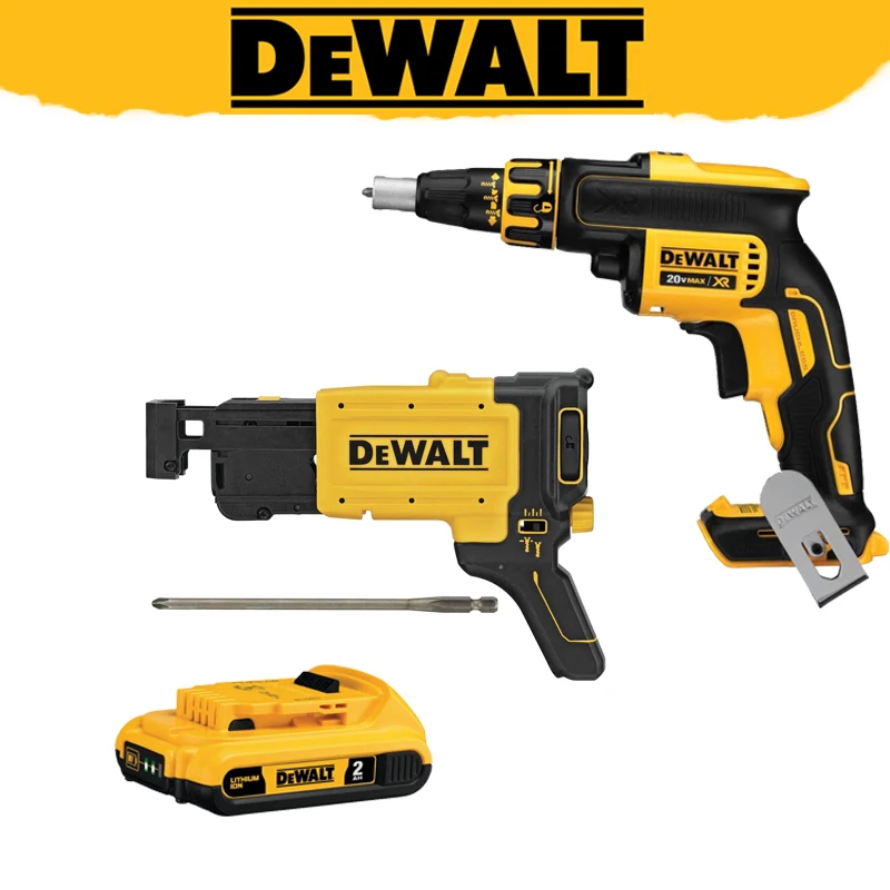 DEWALT DCF620 DCF6202 20V Brushless Drywall Screwgun Gun Attachment Plasterboard Electric Screwdriver 20V Battery Set Power Tool