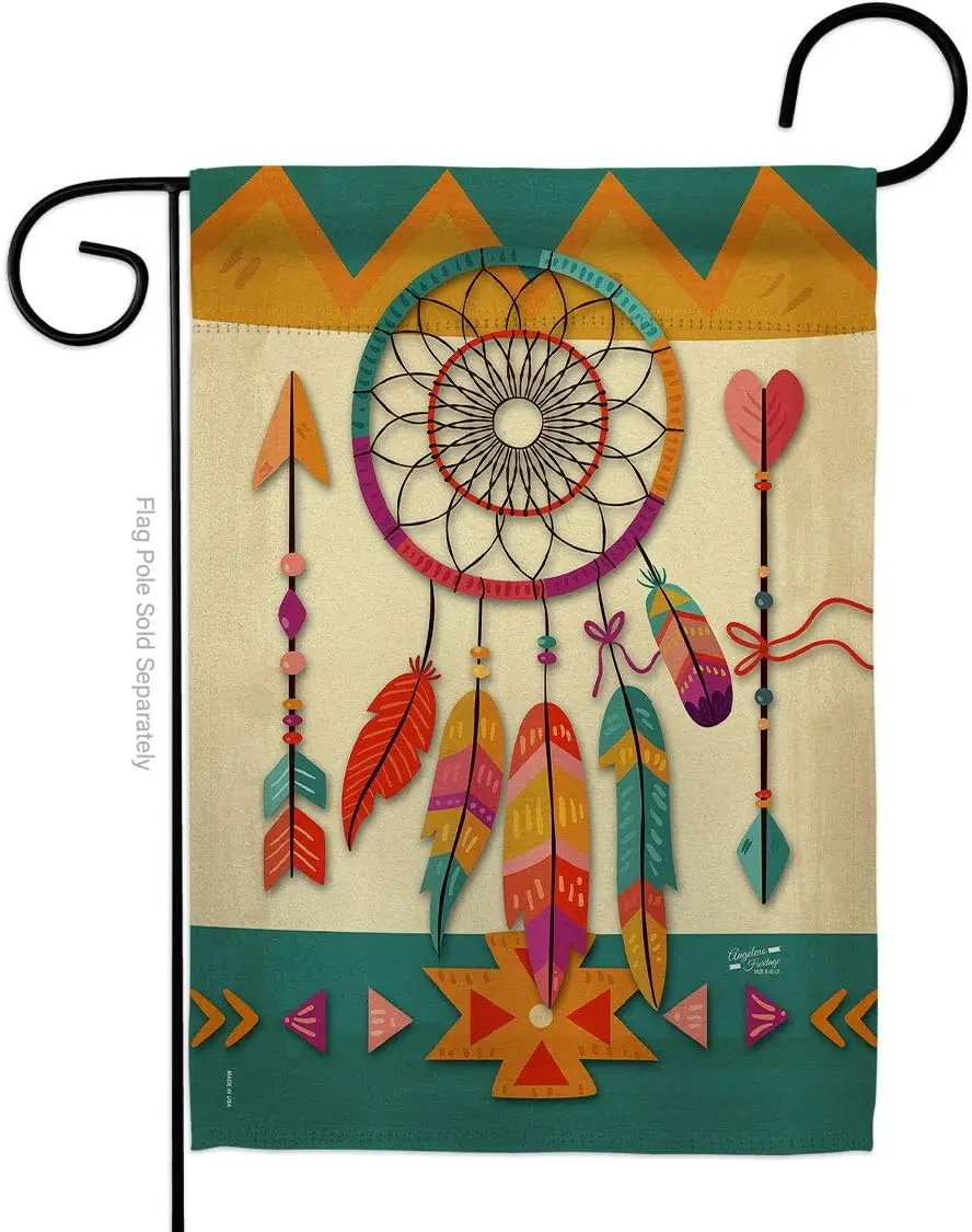 Tribal Dreamcatcher Country & Primitive - Everyday Southwest Impressions Decorative Vertical Garden Flag  Printed in USA