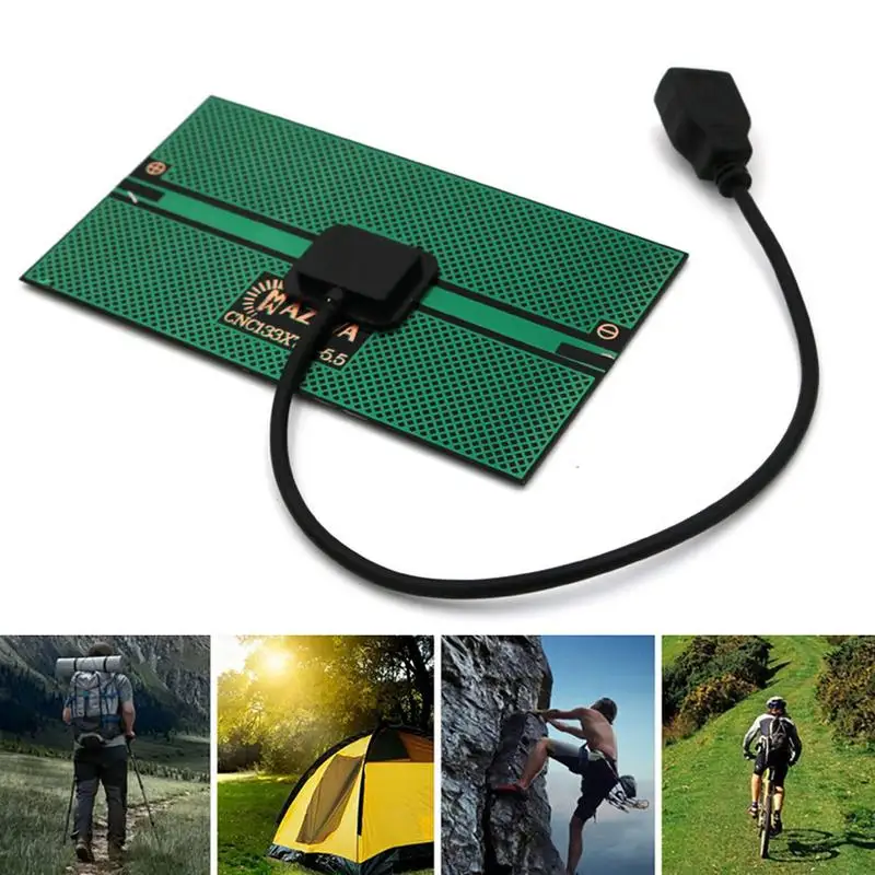 Mini Solar Panel 5.5V Solar Charger Portable Solar Power Bank For Cellphone Outdoor Hiking Camping Lanterns 124/200132/200