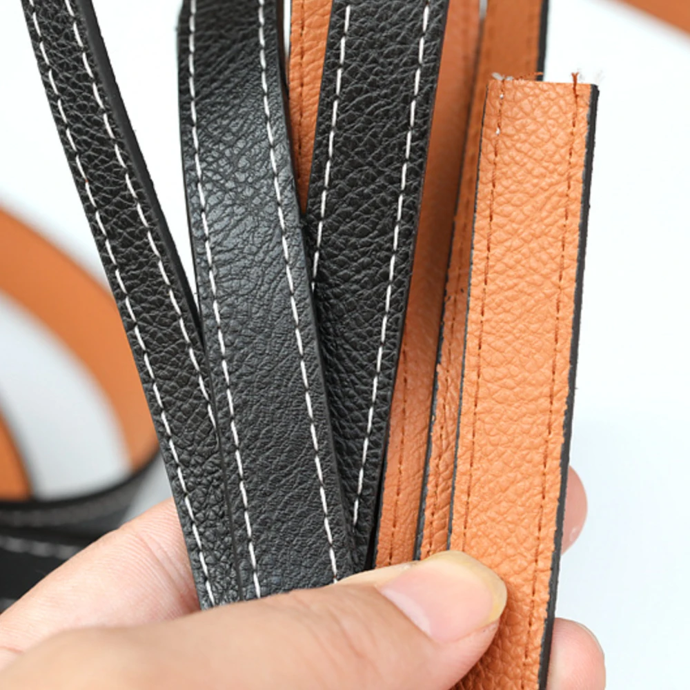 REGELIN 10-18mm Braided PU Leather Strap Findings Flat Leather Cord String Rope DIY Necklace Luggage Bracelet Making