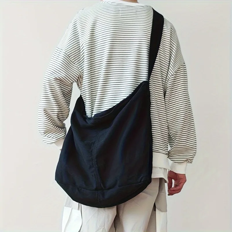 

Large Capacity Women's Canvas Bag, Japanese Versatile Shoulder Crossbody Bag, College Style Casual Mailman Bags