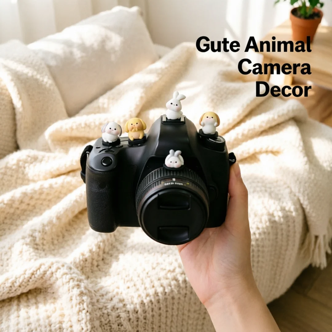 Cute Rabbit kept for payment Series Hot Shoe Cover for Leica Q2 Fuji X100V X-T5 Sony ZV-1 Canon EOS R5 Nikon Z5 Camera Accessori