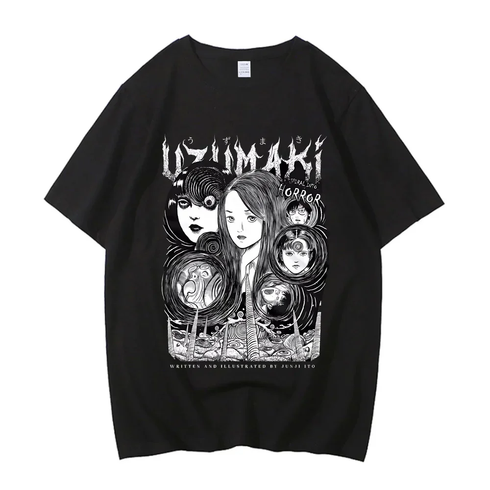 Junji Ito T-shirt Girl Trendy 80s University Graphic Men Colorful Aesthetic T-shirt University Anime 2000s Punk Pastel Kawaii