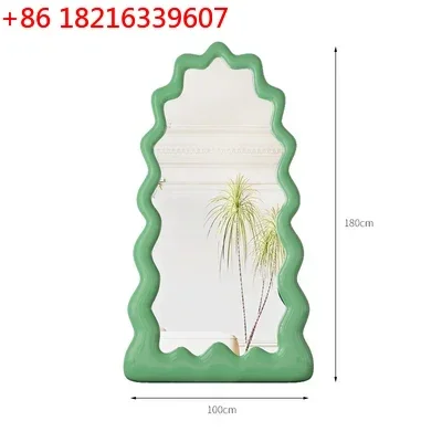 YAO YAO -Wave full-length dressing mirror home retro wall-mounted Nordic fitting mirror light luxury clothing store full-length