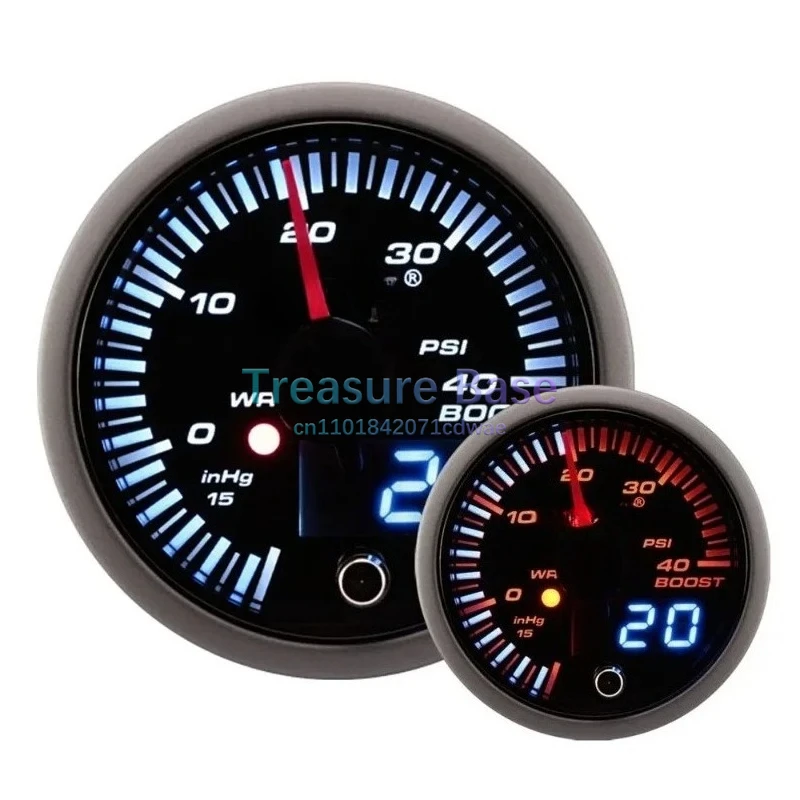 

52Mm 2-color LED Electronic Automatic Boost Instrument Turbo Pressure Gauge