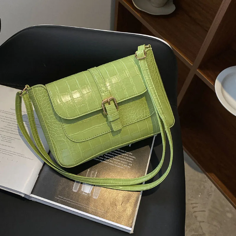 

Vintage Small Square Bag Classic Luxury Stone Pattern Female Autumn Winter New Shoulder Bags Fashion Texture Crossbody Pack