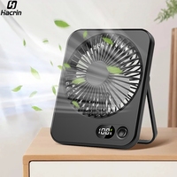 Desk Fan Mini Portable Desktop Fan USB Rechargeable Fan Folding Wall Fan 5 Gears Quiet Foldable Table Fan for Home Desk Office