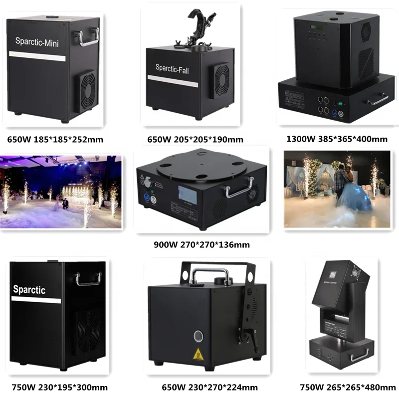 Wireless Control hang Upside Down Cold Spark Fireworks Machine Safety Use Indoor Wedding Waterfall Cold Sparkler