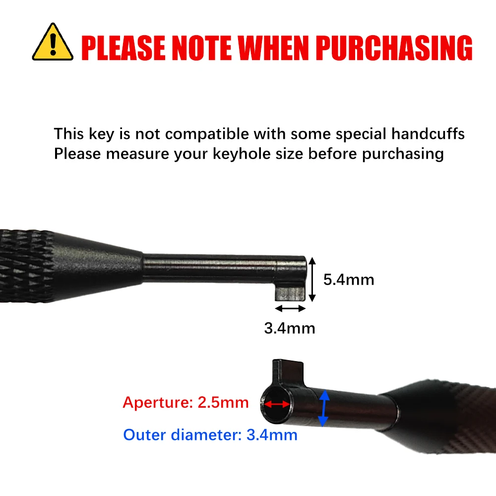 Universal round Swivel Key with Detachable Keyring Fits All Standard Series Hand Cuffs Durable Cuff Key for Security Professiona image 3