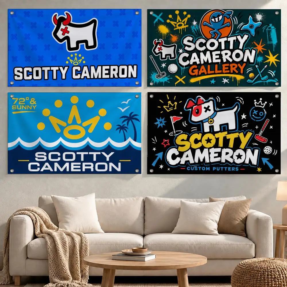 Brand Scotty Cameron Flags Minimalist Fabric Banner Flags Garden Shop Bedroom Festival Birthday Wall Decor