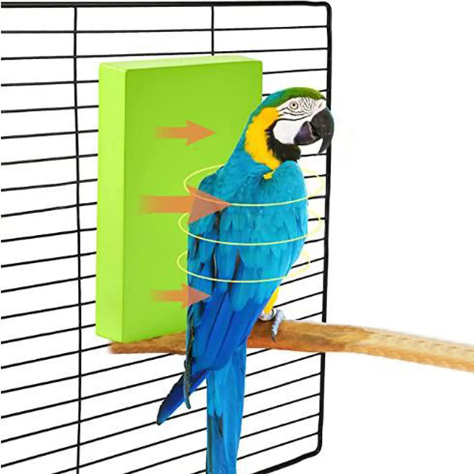 12V Heated Bird Perch Birdcage Heater US 110V Plug Temperature Range 35-43°C 5W 1M Power Cable for Small Pet Birds Professional