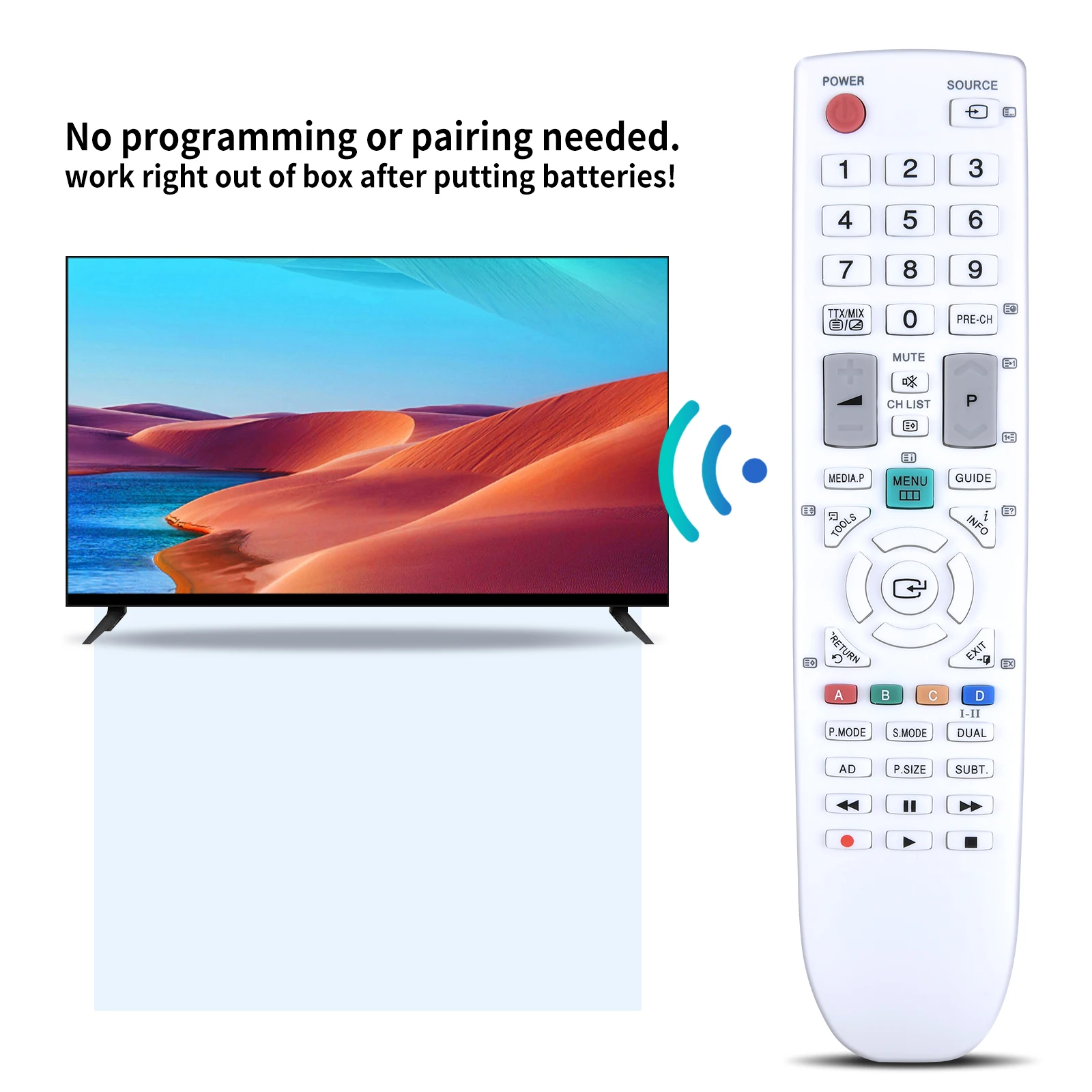 Mando a distancia para televisor Samsung, mando a distancia para televisor Samsung BN59-01084A LE19C451E2W LE19C456E2W LE22C451E2W LE22C451E2WXXH LE22C451E2W LE22C456E2W LED HDTV