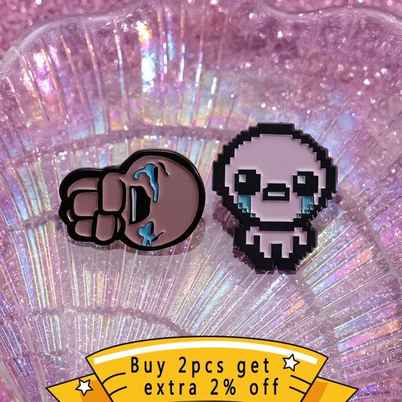 The Binding Of Isaac Enamel Pins Custom Action Adventure PRG Games Brooches Lapel Badges Role Play Jewelry Gift For Kids Friends