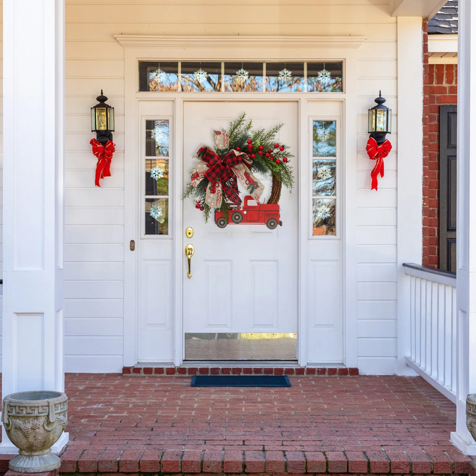 Christmas Wreath Door Hangin Add Christmas Vibe Large Hanging Wreath for New Years Halloween Home