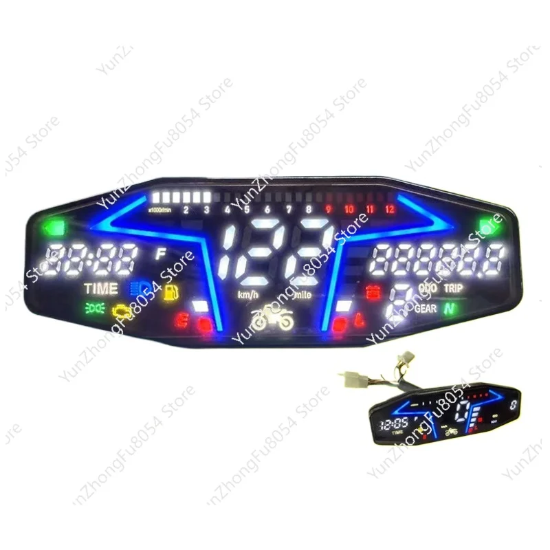 New Off-road Motorcycle Instrument Assembly VA LCD Code Meter Mileage Speedometer Modified General Fuel Gauge