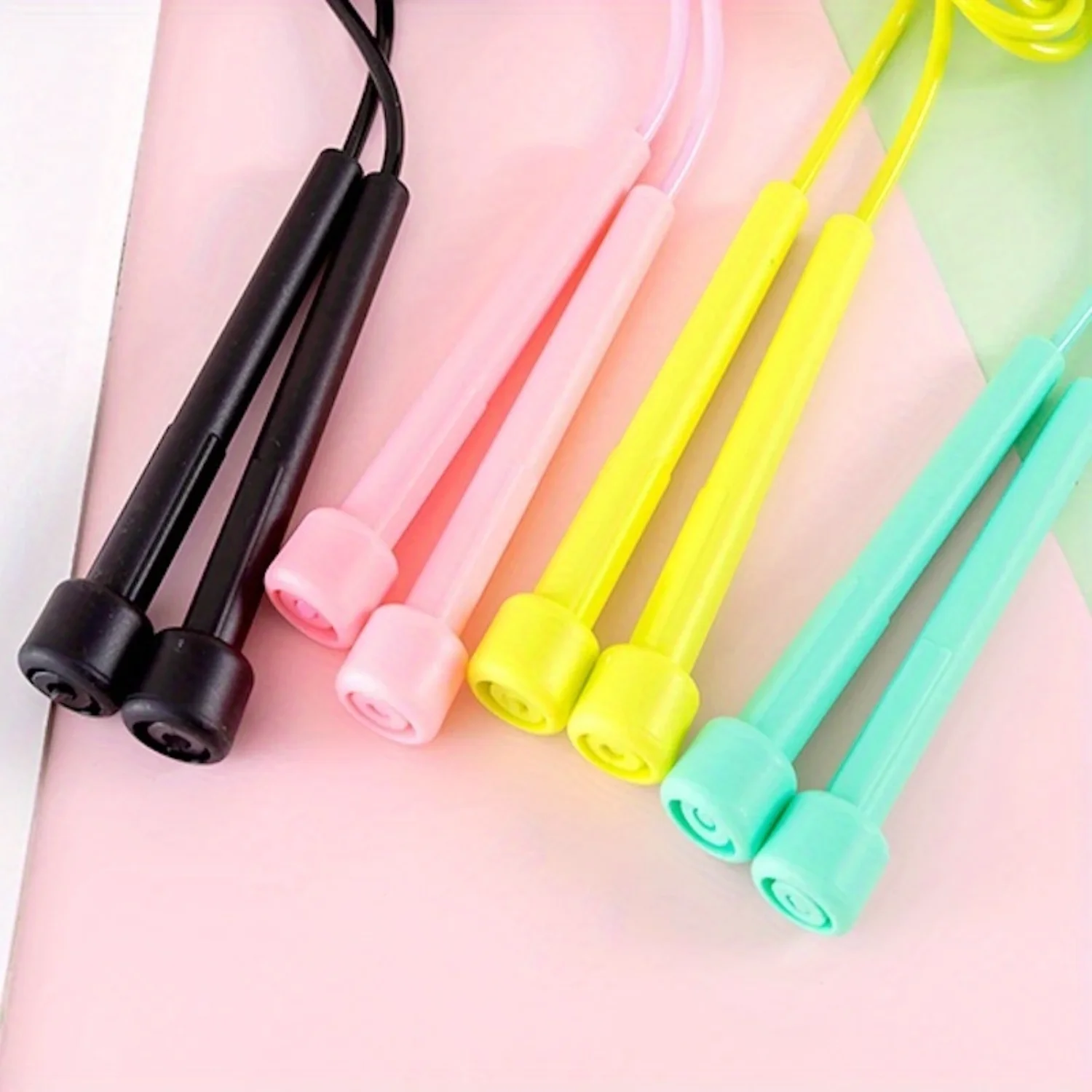 3PCS Adjustable PVC Jump Rope Set for Fitness and Exercise - Uncharged Skipping Ropes for Teens and Adults - Portable and Lightw